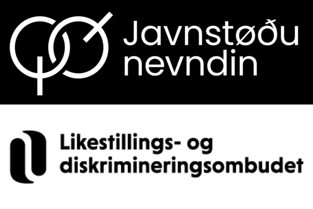 Bilde-collage av logoen til likestillingsombudet fra Færøyene og likestillings- og diskrimineringsombudet fra Norge.