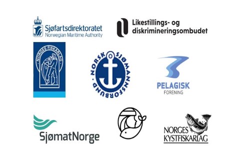 Illustrasjonsbilde som viser logoen til LDO og syv aktører i fiskerinæringen